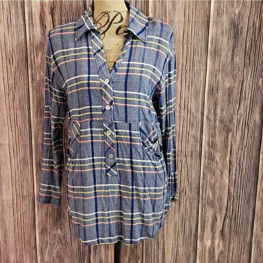 Tracy Reese Plenty Button Front Plaid Shirt